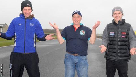 Ryan Rainey, Mark Sanlon and Malachi Mitchell-Thomas at Bishopscourt