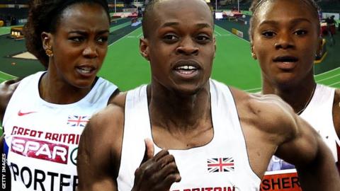 Tiffany Porter, James Dasaolu, and Dina Asher-Smith