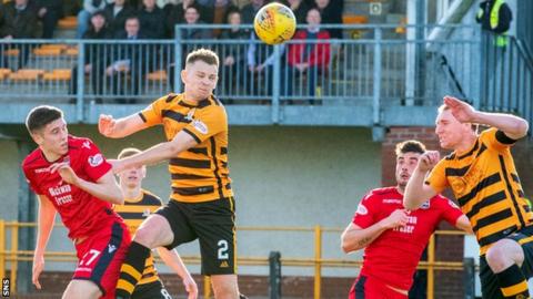Ross Stewart has a chance for Ross County against Alloa Athletic
