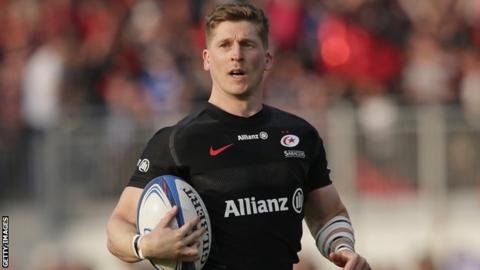 David Strettle in action for Saracens