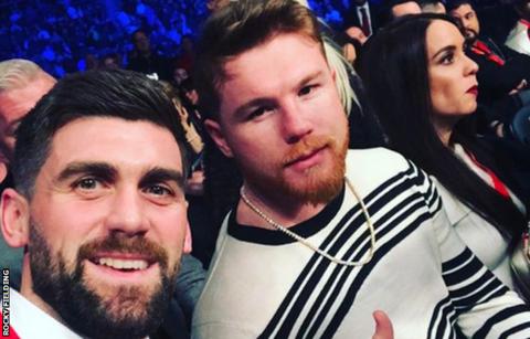 Fielding took his selfie with Alvarez at a boxing event in November of 2017