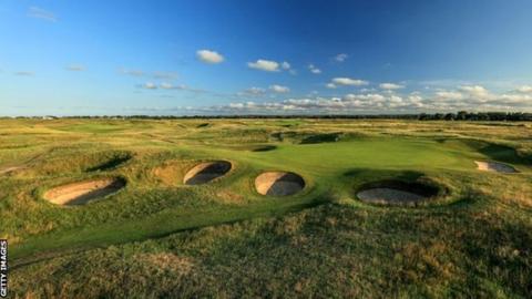 A general view of the 16th hole at the Royal St George's Golf Club in Kent