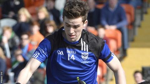 St Pat's Maghera's Shane McGuigan starred in the Hogan Cup semi-final win over Summerhill in Enniskillen