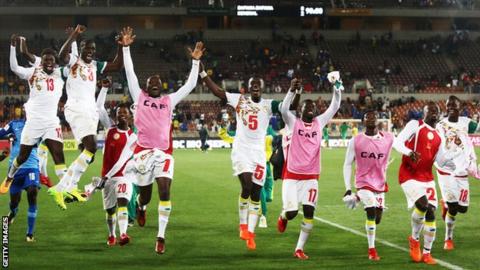 Senegal celebrate beating South Africa