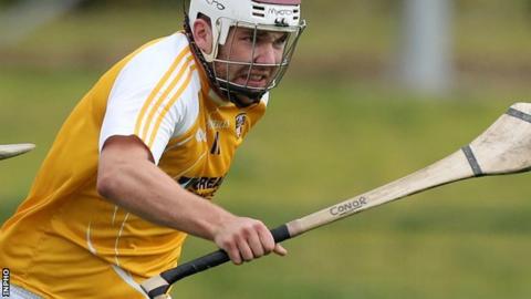 Conor Carson hit the Roscommon net in Antrim's victory on Saturday