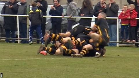 Morpeth Town celebrating