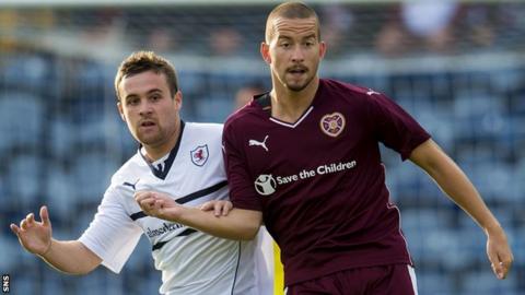Kenny Anderson playing for Hearts against Raith Rovers