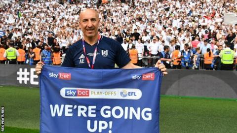 Alberto Escobar was part of Fulham's backroom team the day they beat Aston Villa to win promotion to the Premier League in May 2018