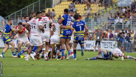 Catalans and Warrington players