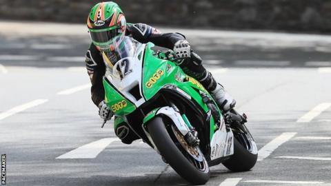 Derek McGee during Superbike qualifying at the 2019 TT in the Isle of Man