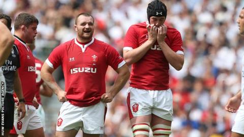 Adam Beard (left) reflects on his first defeat in a Wales jersey with Ken Owens at Twickenham