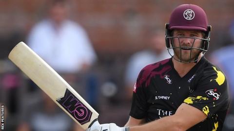 Corey Anderson in action for Somerset