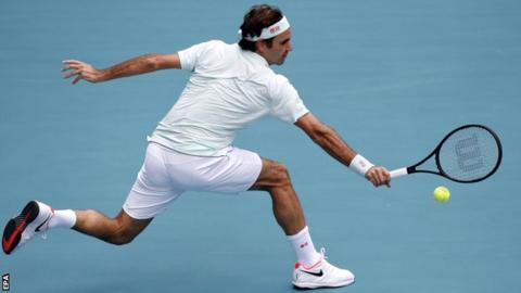 Roger Federer in the Miami Open final