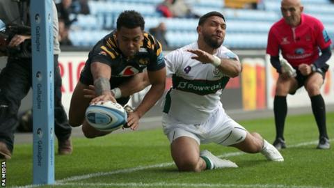 Zach Kibirige scores for Wasps