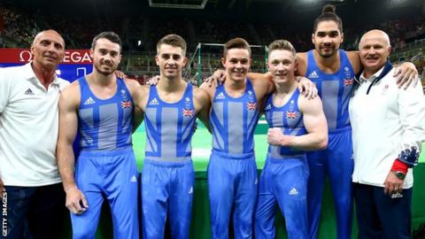Great Britain's artistic gymnastics men's team at the 2016 Olympics