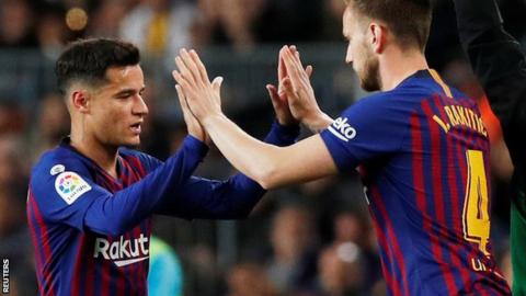 Philippe Coutinho is substituted