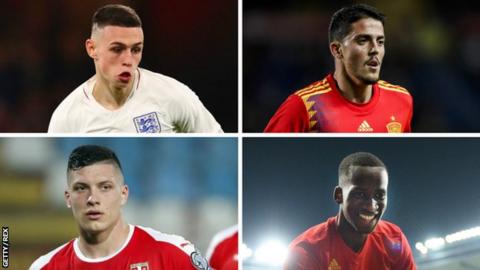 Phil Foden, Pablo Fornals, Luka Jovic and Dodi Lukebakio
