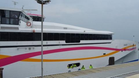 Condor Liberation in Guernsey's St Peter Port Harbour