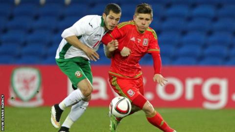 Declan John in action for Wales