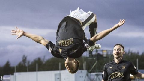 Falkirk's Will Vaulks celebrates against Kilmarnock