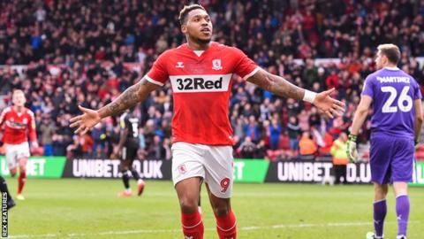 Middlesbrough's Britt Assombalonga.