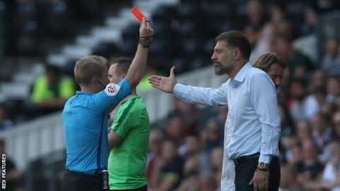 Slaven Bilic is sent off