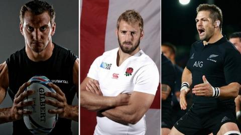 Left to right: Sam Warburton, Chris Robshaw, Richie McCaw