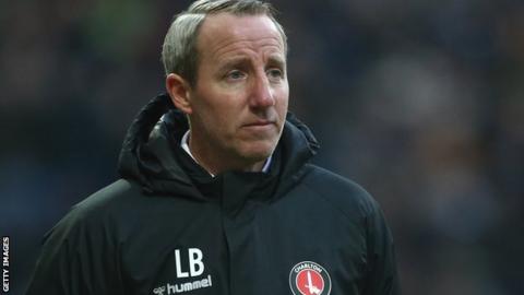 Charlton manager Lee Bowyer on the sidelines