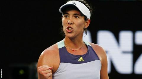 Garbine Muguruza celebrates