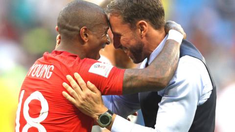 Gareth Southgate and Ashley Young