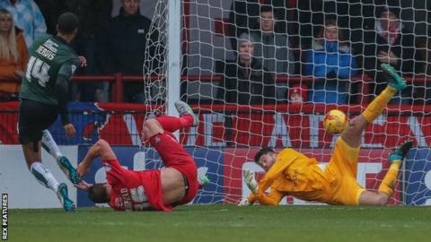 Jake Jervis scores Plymouth Argyle's opener