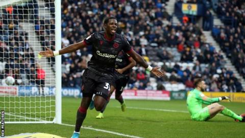Lucas Joao celebrates scoring for Reading