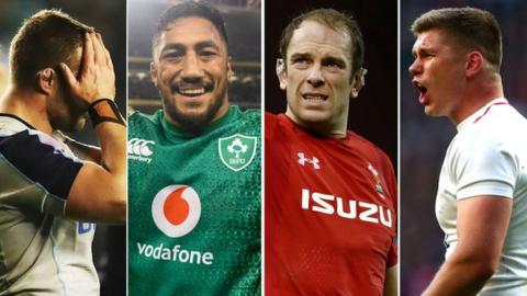 Allan Dell, Bundee Aki, Alun Wyn Jones and Owen Farrell