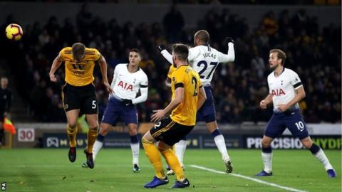 Lucas Moura headS Tottenham into a 2-0 lead