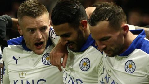Leicester players celebrate