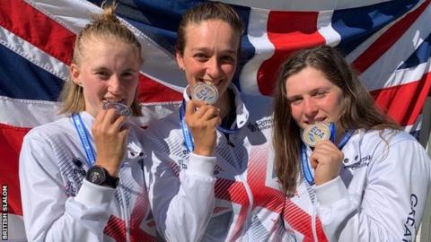 The British C1 canoe slalom team