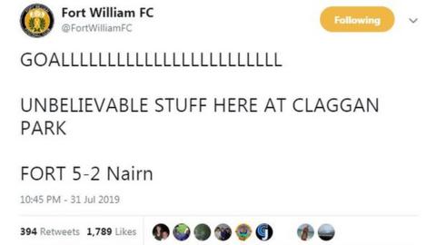 Fort William Tweet