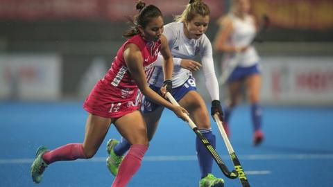 Sophie Bray battling for the ball
