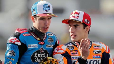 Alex Marquez (left) with brother Marc