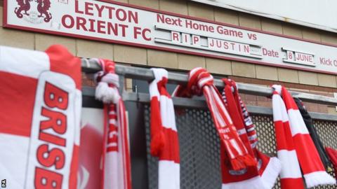Tributes to Justin Edinburgh outside the Breyer Group Stadium