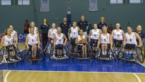 GB women's wheelchair basketball team