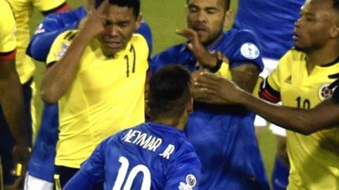 Copa America 2015: Neymar sent off in Brazil defeat