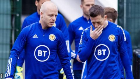 Scotland's Steven Naismith and Callum McGregor
