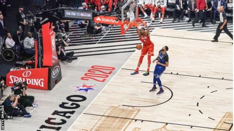 Team Giannis lost by two points to Team LeBron