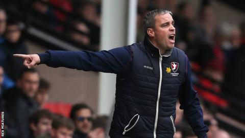 Cheltenham Town manager Michael Duff