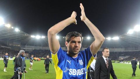 Joe Ledley playing for Cardiff City