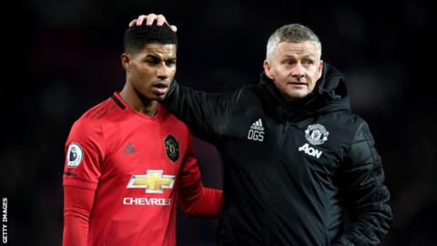 Marcus Rashford and Ole Gunnar Solskjaer