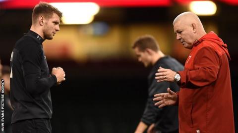 Dan Biggar (left) with Warren Gatland
