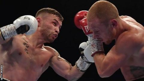 Carl Frampton during his fight against Luke Jackson at Windsor Park in August 2018