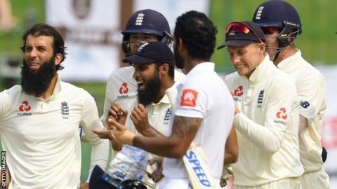 England captain Joe Root (right)